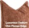 Pack of 2 Burnt Orange Fall Decorative Throw Pillow Covers 18x18 Cozy Soft Chenille Accent Vintage Square Couch Pillow Covers for Home Decor Bed Sofa Living Room